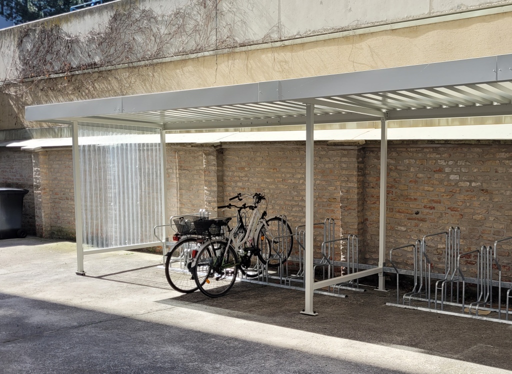 Überdachte Fahrradständer Metall, Fahrradständer Dach mit Förderung, überdachter Fahrradständer